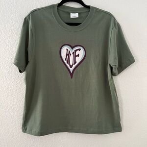 HUF Women’s Large Olive Green relaxed T-Shirt